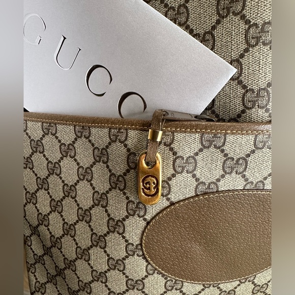 Gucci GG Sherry Line Monogram Canvas Tall Tote with Zippered Side Pocket - Picture 2 of 16